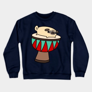 Little Pug and Djembe Crewneck Sweatshirt